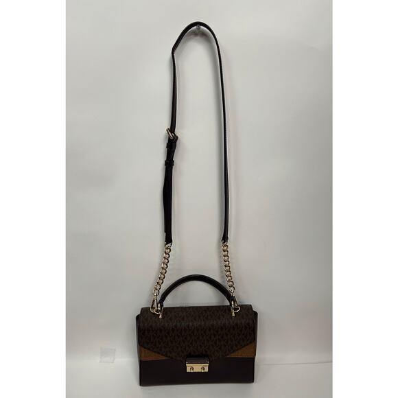 Michael Kors Sloan Leather and Logo Satchel - Picture 3 of 8